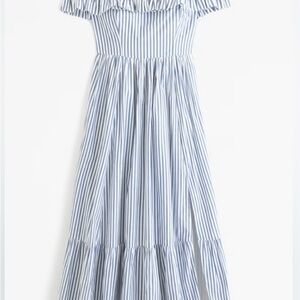 Abercrombie & Fitch Blue Striped Casual Dress